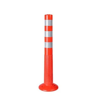 Poste de délimitation flexible en PVC pour la sécurité routière